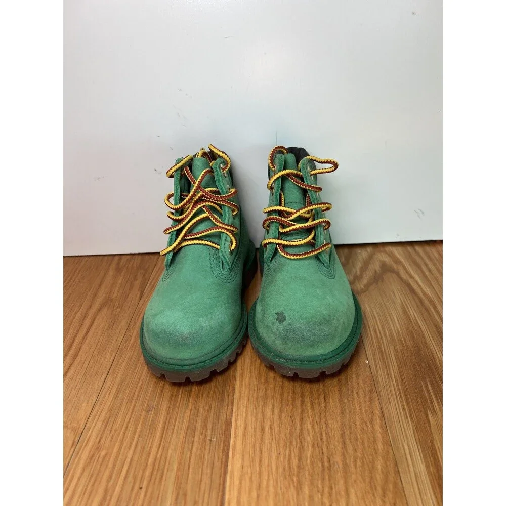 Timberland Boots Toddler Boys Size 5 Green Nubuck Lace Up Hiking Bootie
